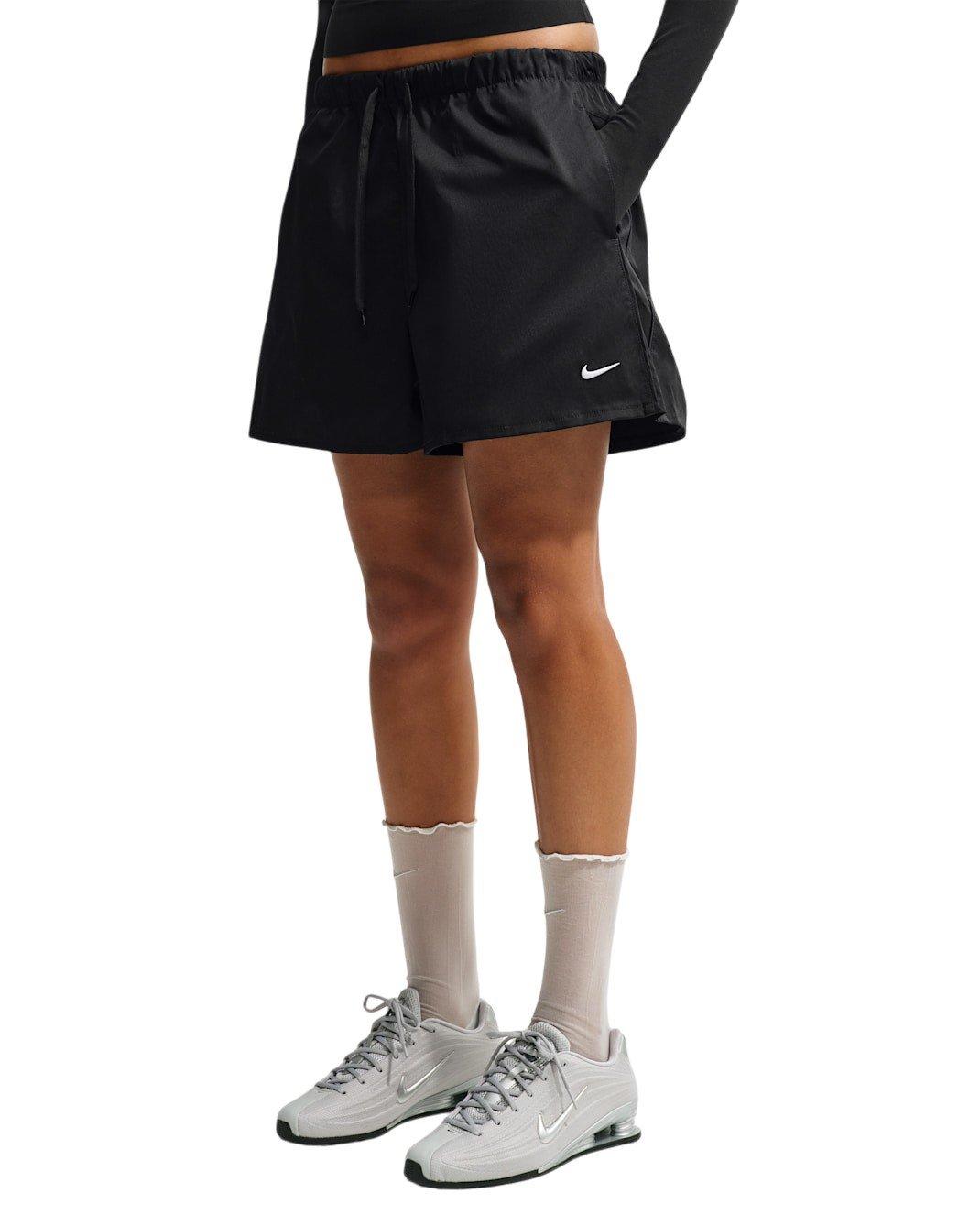 Nike Women's Sportswear Loose Mid-Rise Shorts - Black/White - BLACK/WHITE